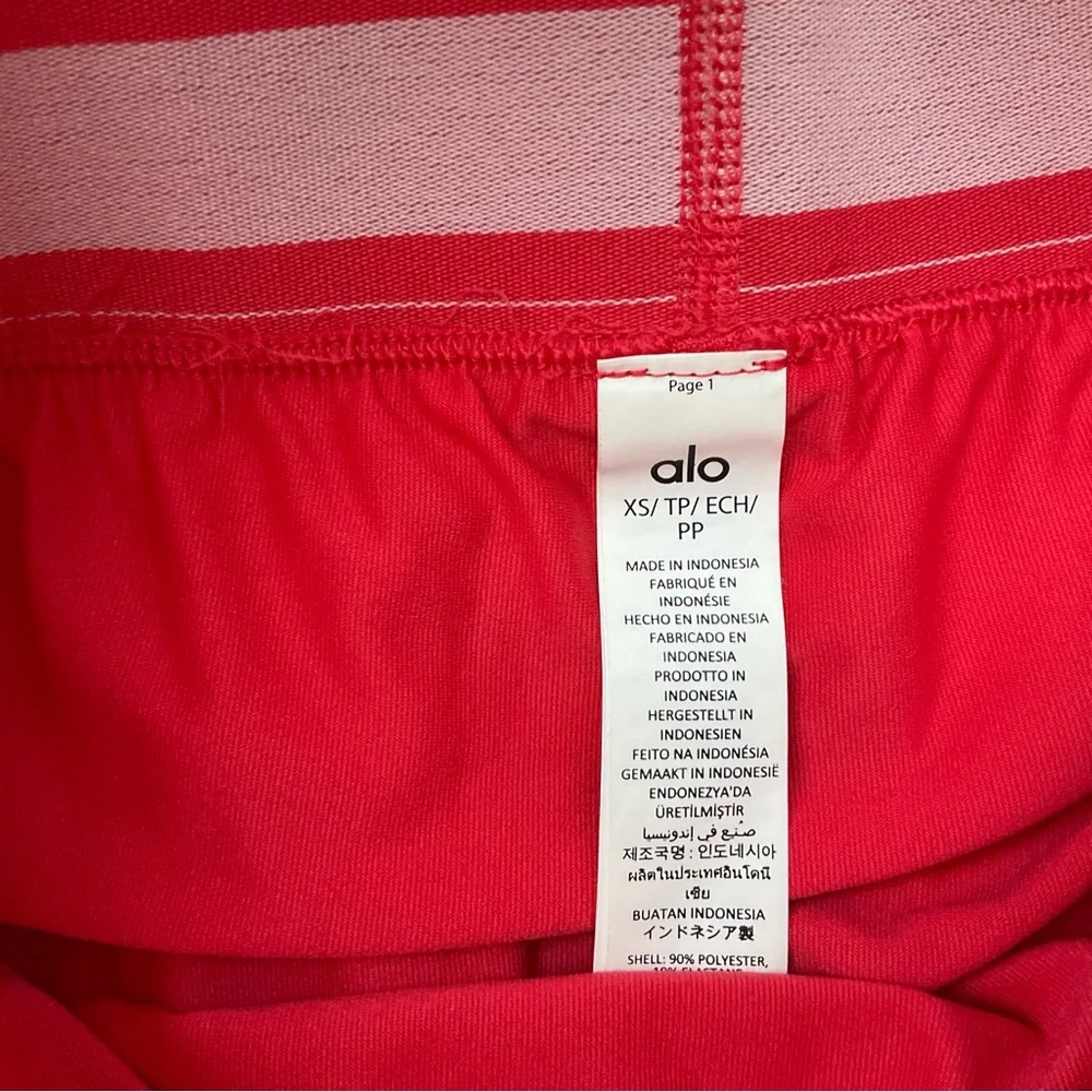 Alo Yoga Match Point Tennis Skirt Candy Red XS